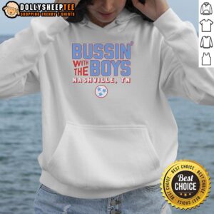 Alternative view of Awesome Bussin' With The Boys Nashville Tn Three Blue Stars T-Shirt