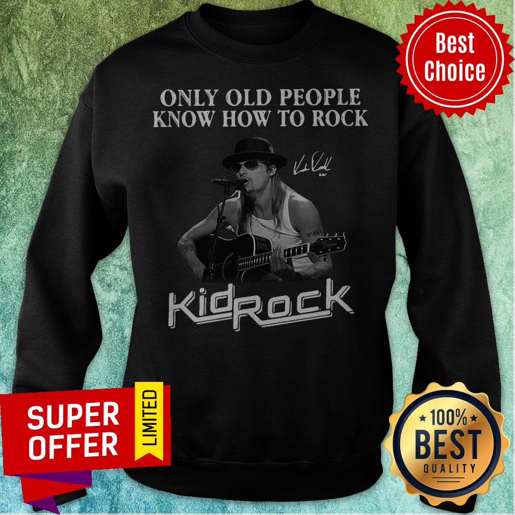 Only Old People Know How To Rock Kid Rock Man Play Ghitar Shirt - Image 5