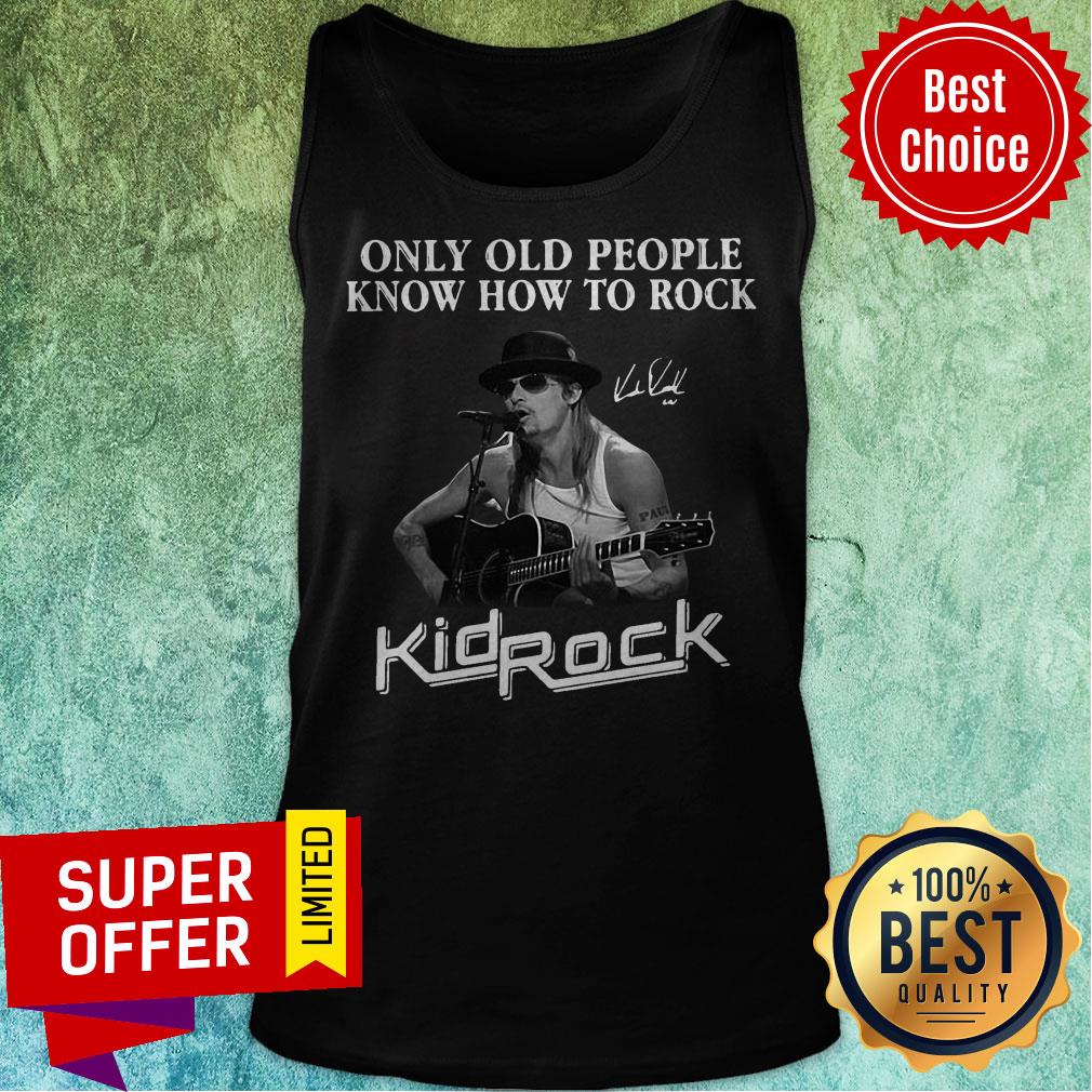 Only Old People Know How To Rock Kid Rock Man Play Ghitar Shirt - Image 4