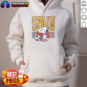 Alternative view of Top Peanuts Snoopy X Spain Soccer T-Shirt