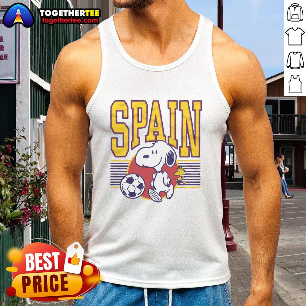 Top Peanuts Snoopy X Spain Soccer T-Shirt - Image 4