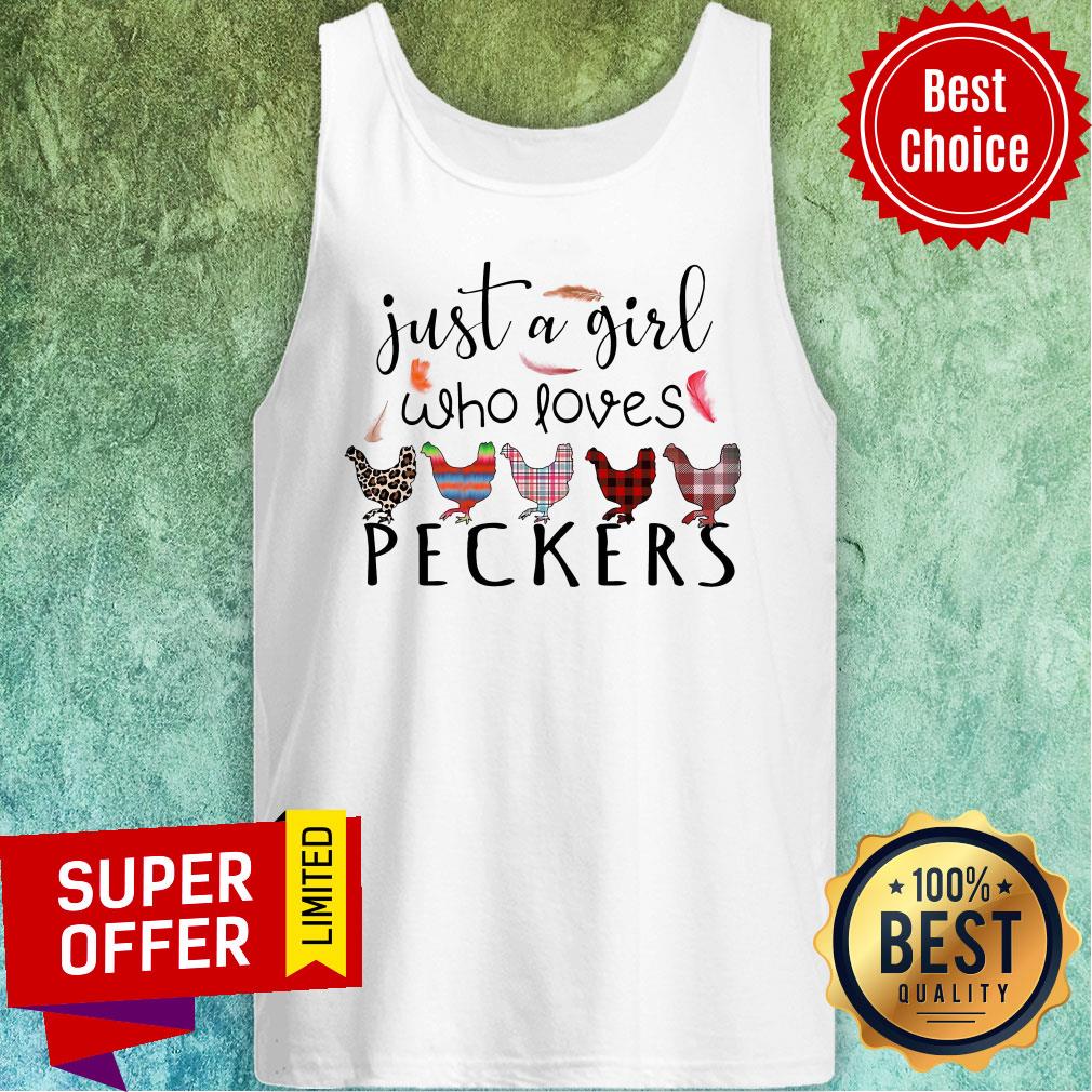 Awesome Just A Girl Who Loves Peckers Chicken Shirt - Image 3