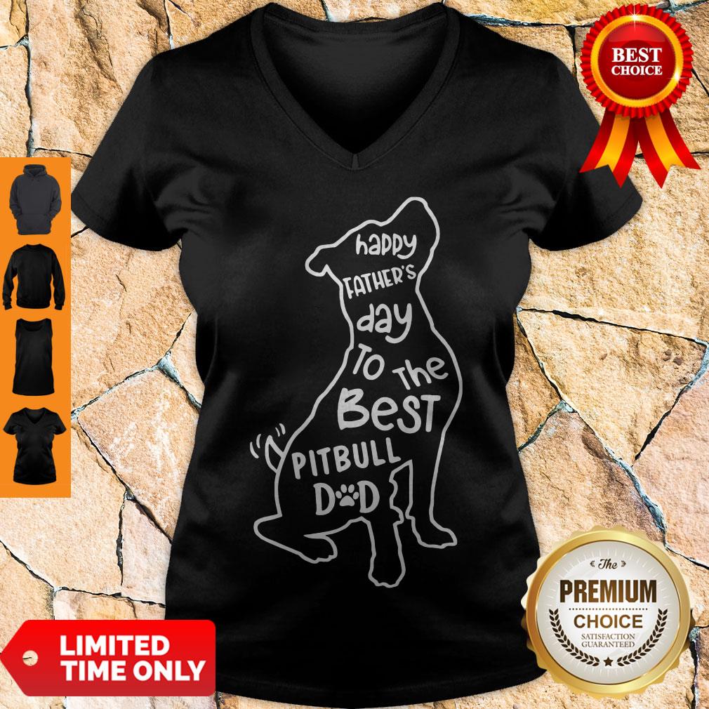 Hot Happy Father’s Day To The Best Pitbull Dad Shirt - Image 2