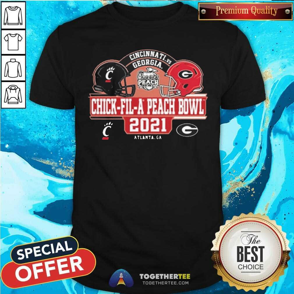 Cute Cincinnati Vs Georgia Peach Chick Fil A Peach Bowl 2021 Shirt