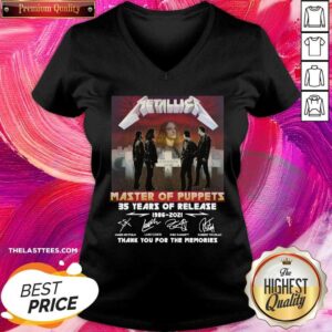 Alternative view of Official Metallica Master Of Puppets 35 Years Of Release Thank You For The Memories Signatures Shirt