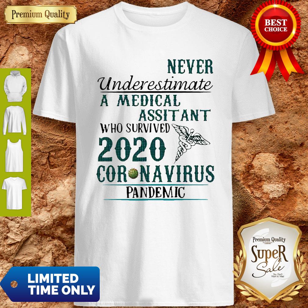 Never Underestimate A Medical Assistant Who Survived 2020 Coronavirus Shirt