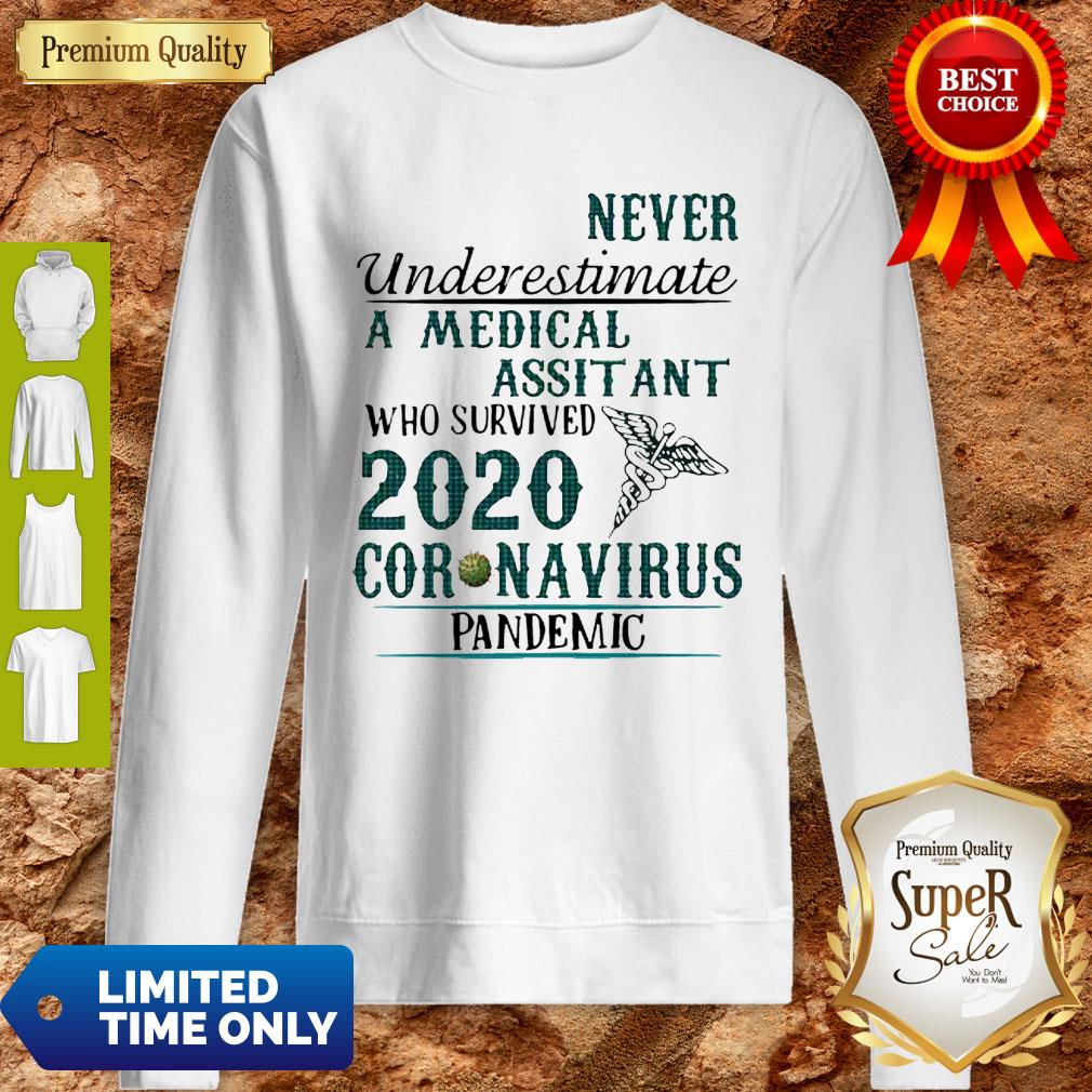 Never Underestimate A Medical Assistant Who Survived 2020 Coronavirus Shirt - Image 4