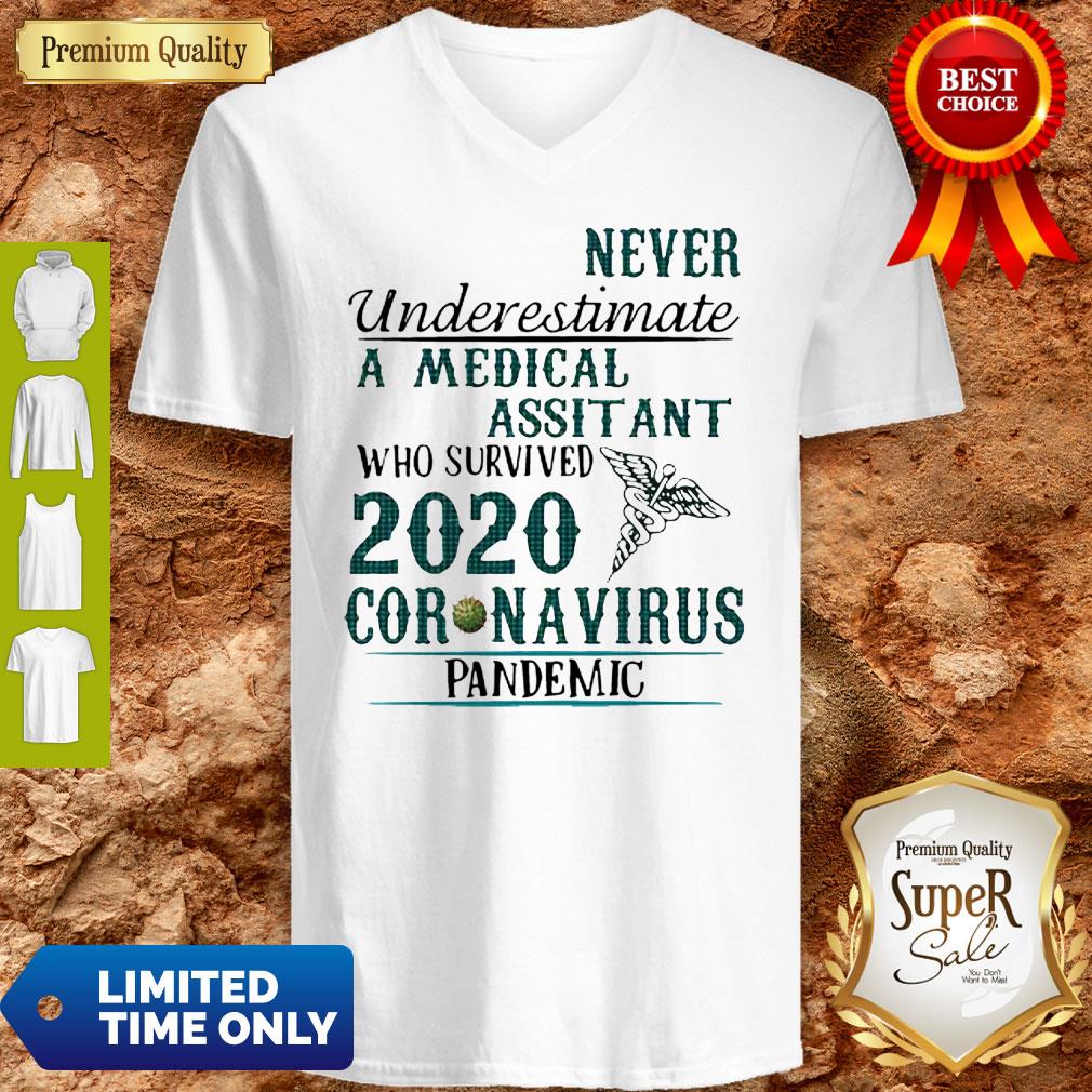 Never Underestimate A Medical Assistant Who Survived 2020 Coronavirus Shirt - Image 2
