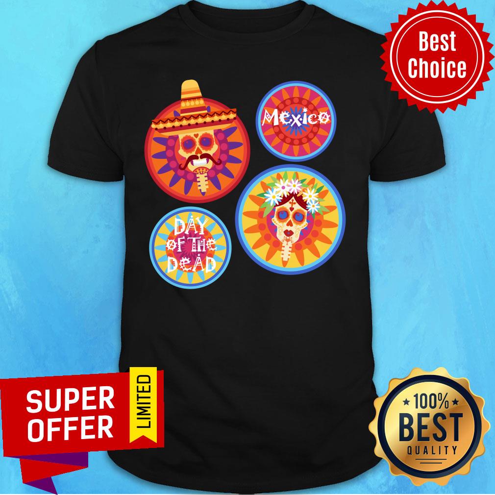 Mexico Day Of The Dead Sugar Skull Couple Shirt