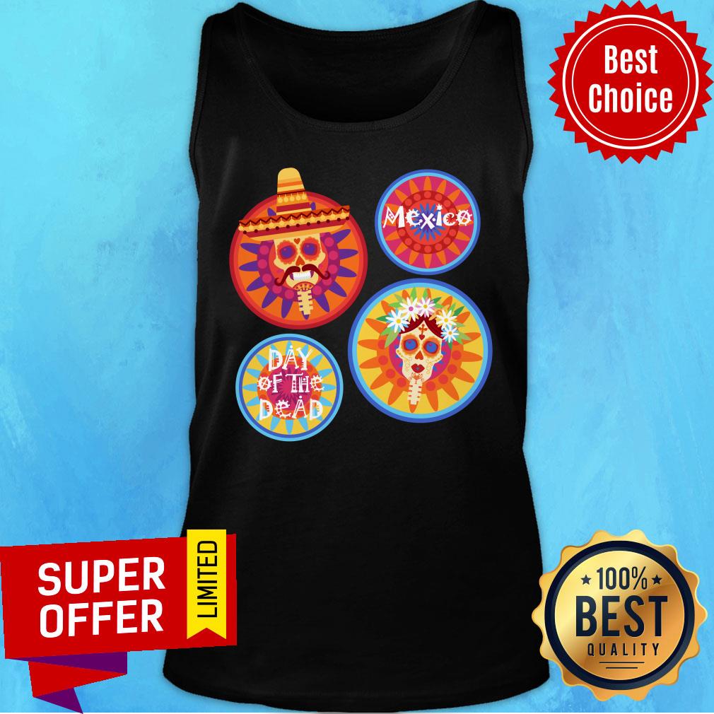 Mexico Day Of The Dead Sugar Skull Couple Shirt - Image 4