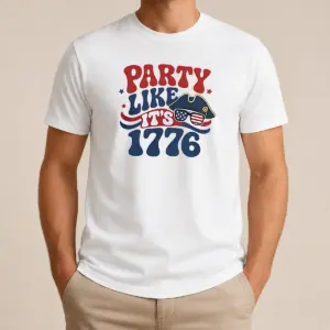 Nice Party Like It Is 1776 American Flag Sunglasses Revolutionary War Patriot Shirt
