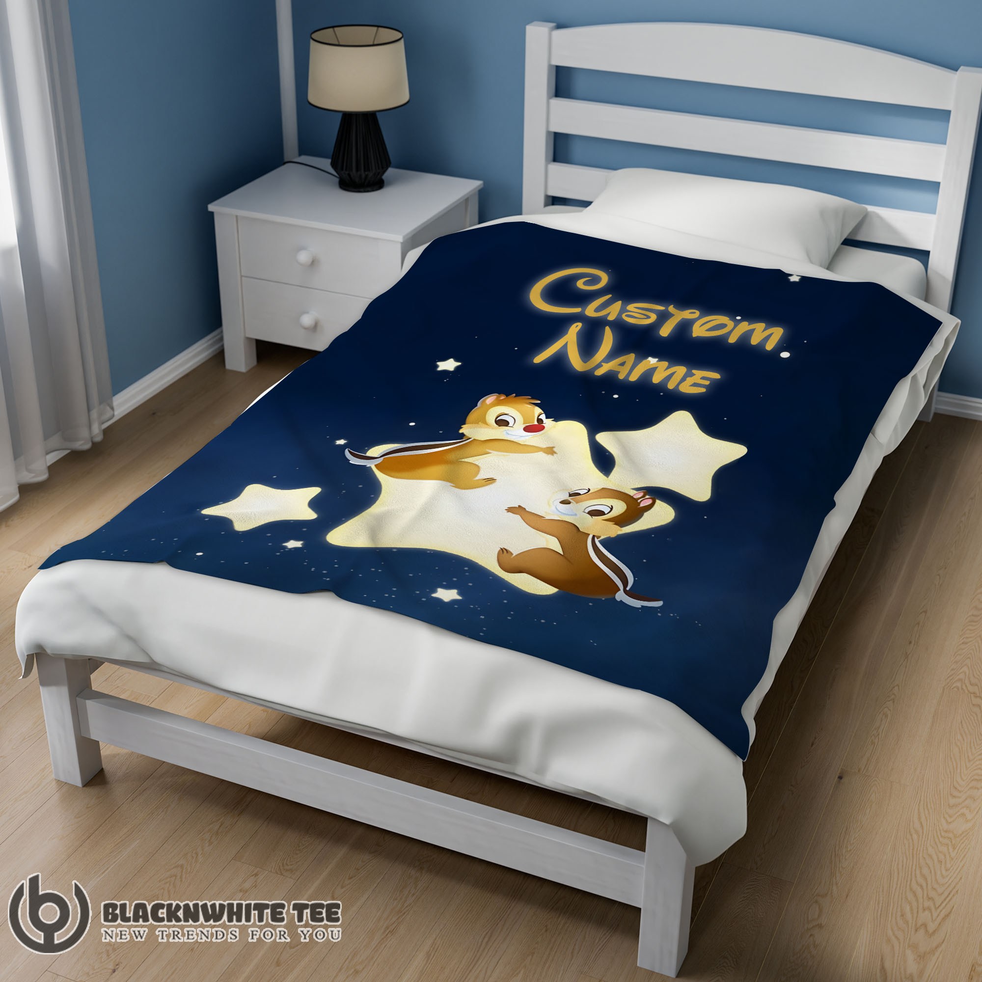 Happy Hot Disney Cartoon Chip And Dale Cute Blanket Fleece Customized Blanket - Image 2