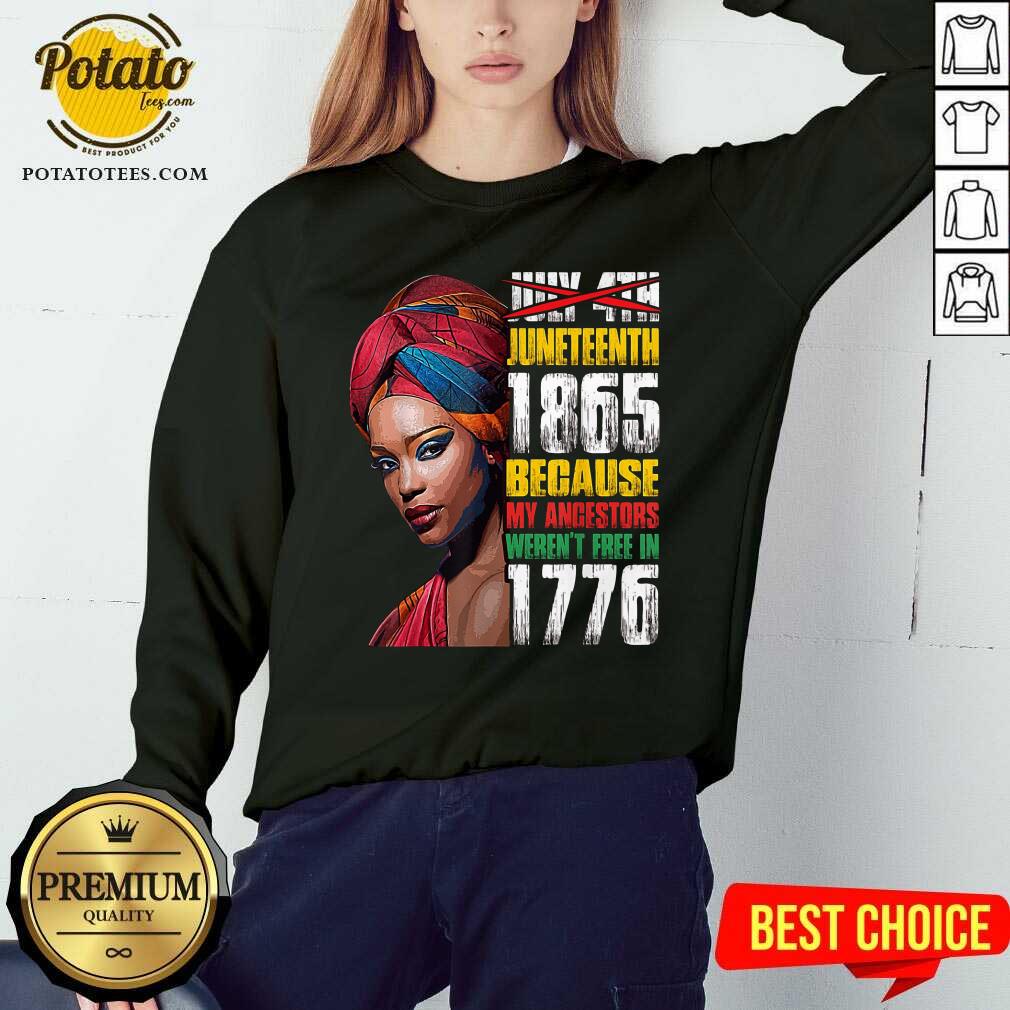 Black Women Juneteenth 1865 Shirt - Image 4