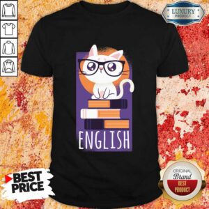 Nerd Cat English Book Shirt