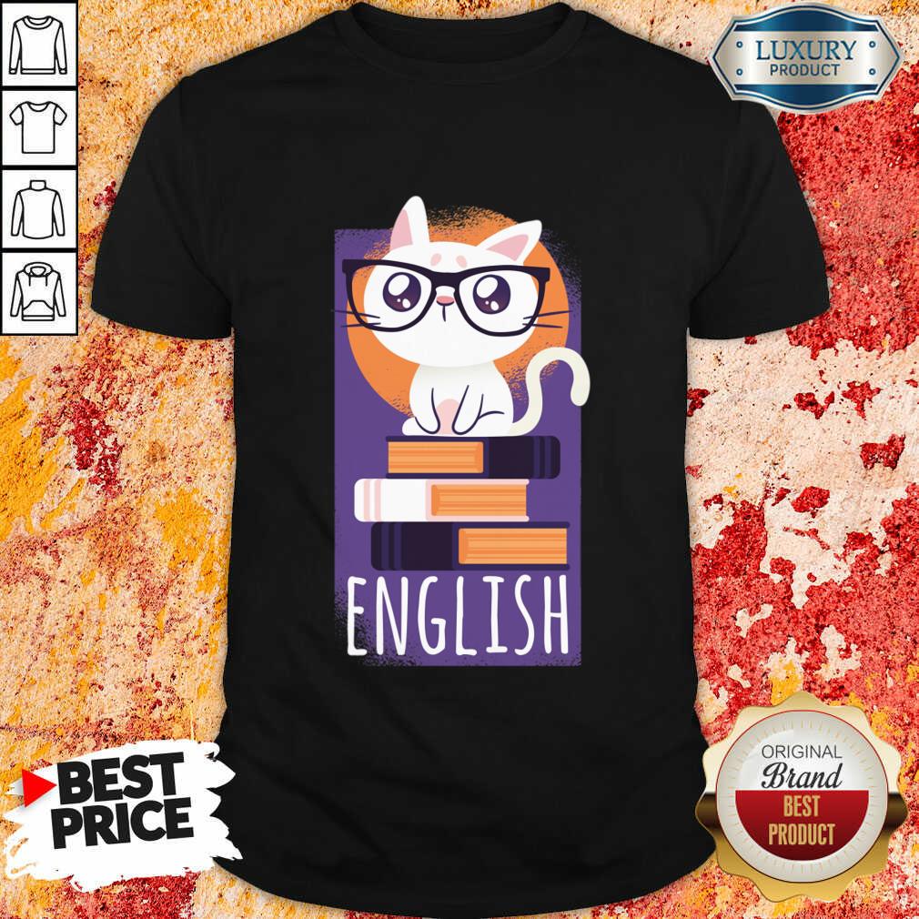 Nerd Cat English Book Shirt