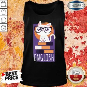 Alternative view of Nerd Cat English Book Shirt