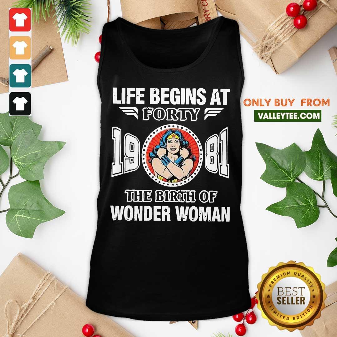 Sweet Life Begins At Forty 1981 The Birth Of Wonder Woman Shirt - Image 4