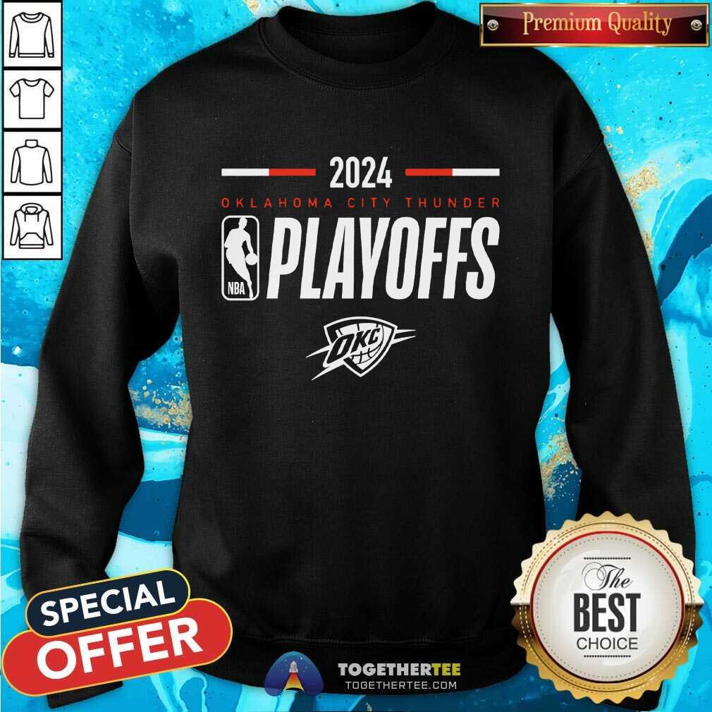 Nice Oklahoma City Thunder 2023-2024 Playoff Stacked T-Shirt - Image 5