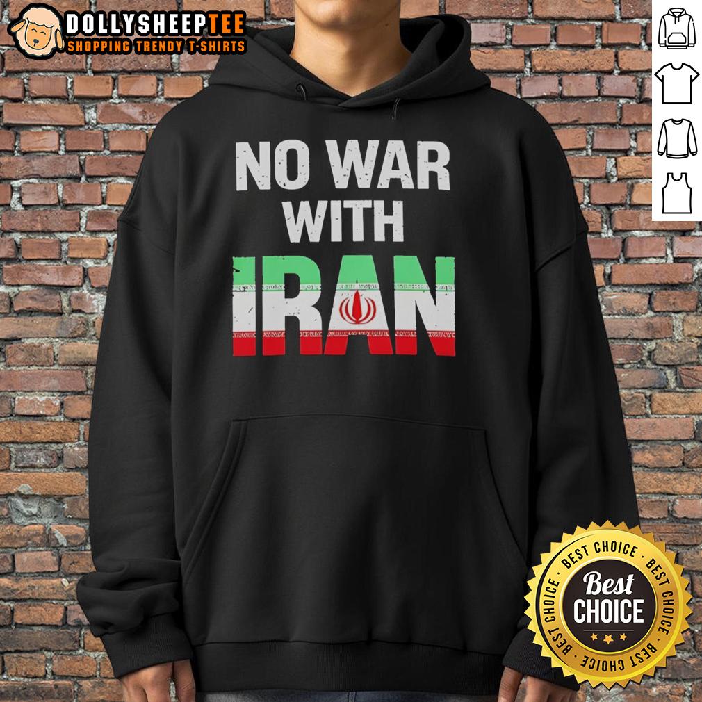 Nice No War With Iran Peace Protest Iran Flag T-Shirt - Image 2