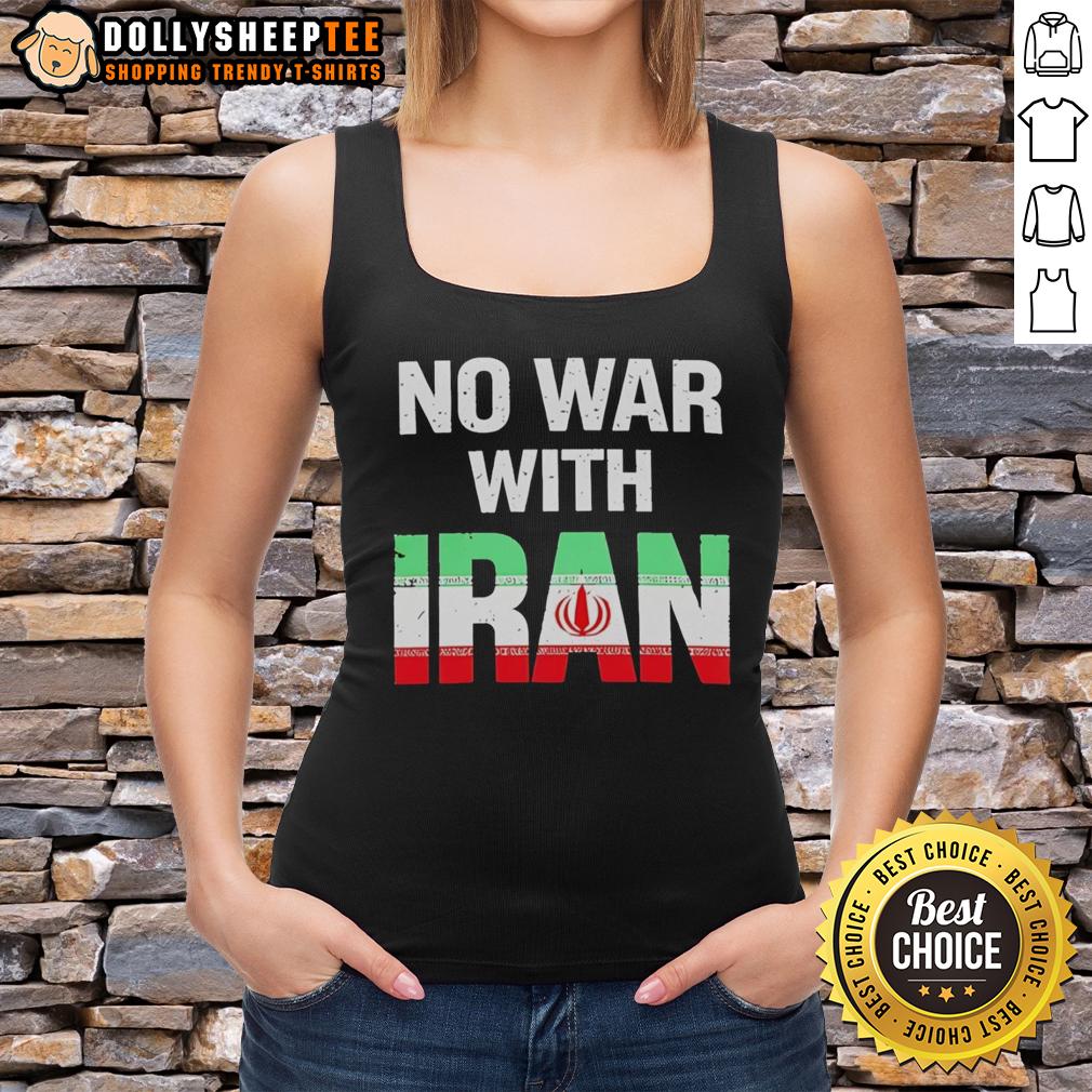 Nice No War With Iran Peace Protest Iran Flag T-Shirt - Image 4