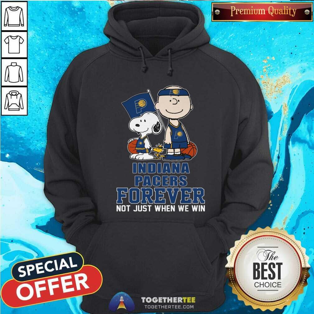 Nice Snoopy Charlie Brown Support Indiana Pacers Forever Fan T-Shirt - Image 2