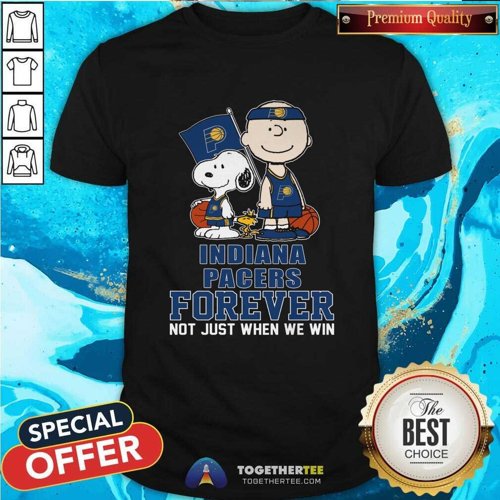 Nice Snoopy Charlie Brown Support Indiana Pacers Forever Fan T-Shirt