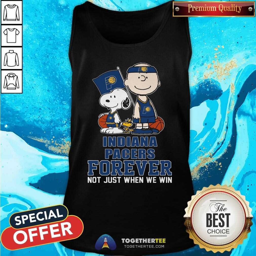 Nice Snoopy Charlie Brown Support Indiana Pacers Forever Fan T-Shirt - Image 4