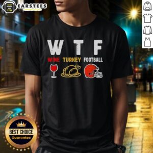 Top Wine Turkey Cleveland Browns Football Thanksgiving T-Shirt
