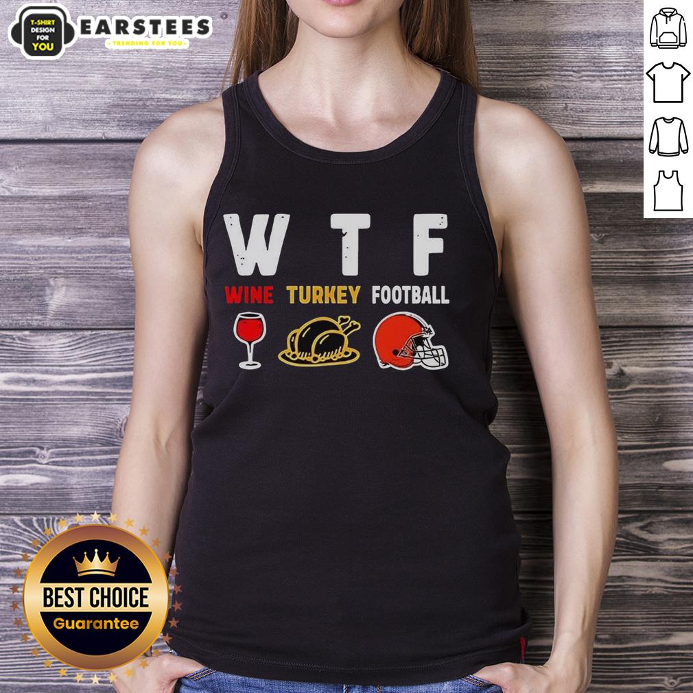 Top Wine Turkey Cleveland Browns Football Thanksgiving T-Shirt - Image 4