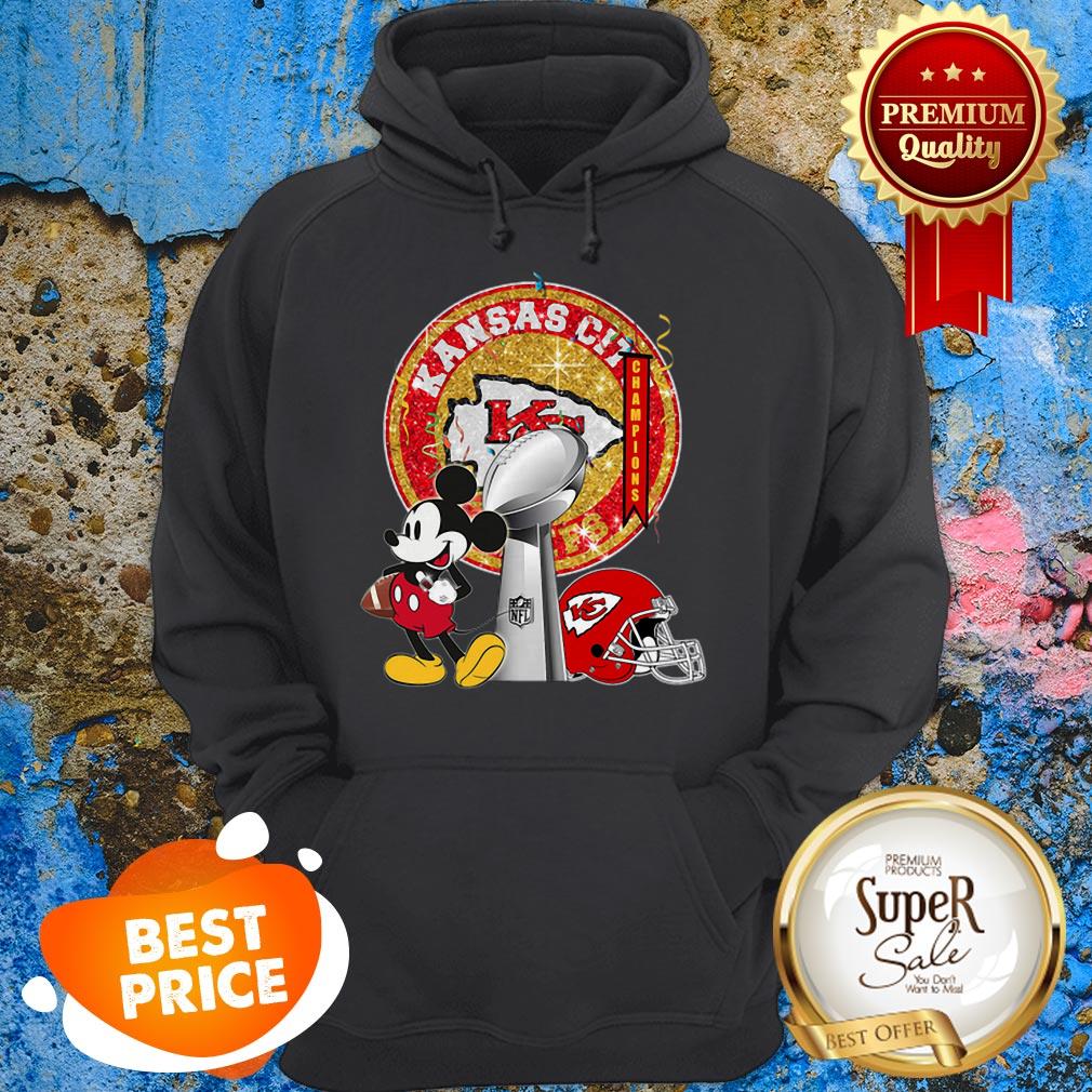 Mickey Mouse And Kansas City Chiefs Champions Super Bowl Shirt - Image 5