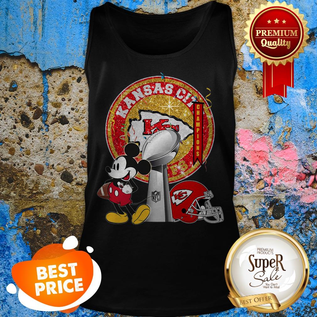 Mickey Mouse And Kansas City Chiefs Champions Super Bowl Shirt - Image 3