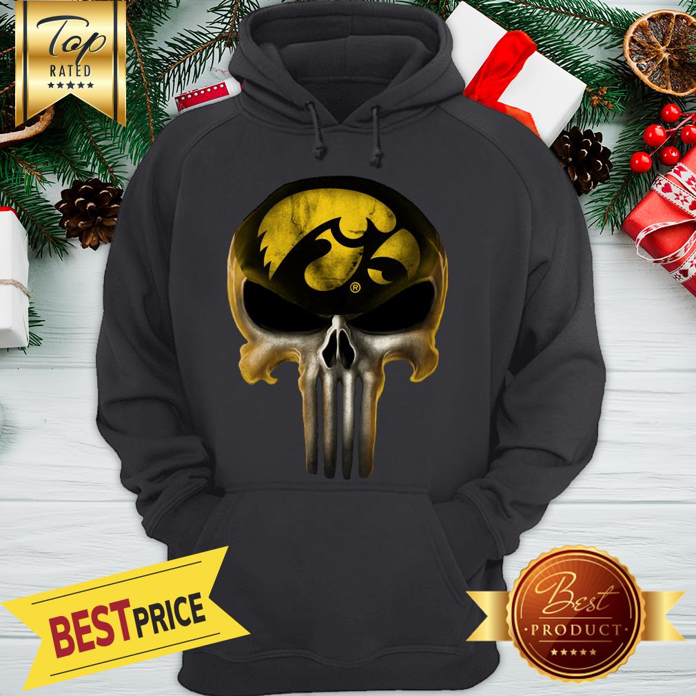 Skull Lowa Hawkeyes The Punisher Mashup NCAA Football Shirt - Image 5