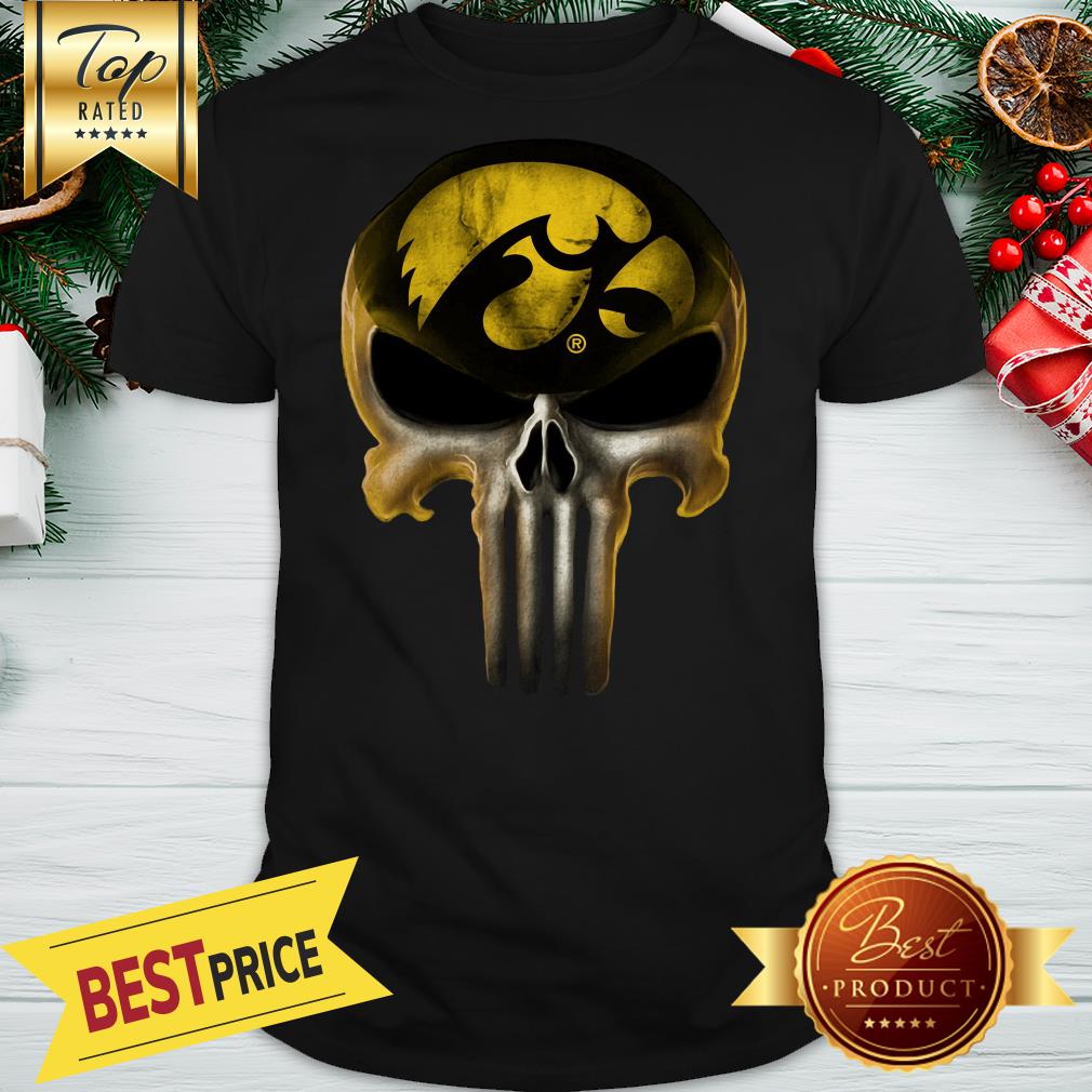 Skull Lowa Hawkeyes The Punisher Mashup NCAA Football Shirt