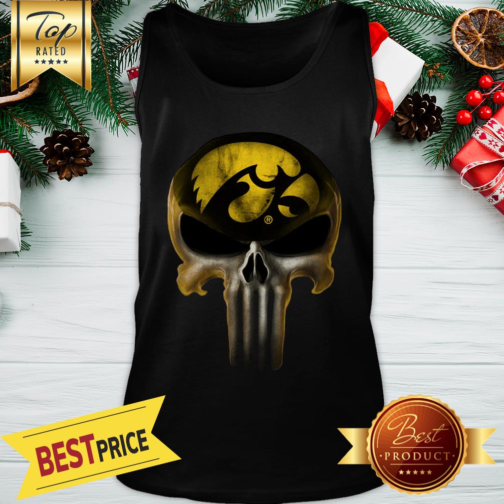 Skull Lowa Hawkeyes The Punisher Mashup NCAA Football Shirt - Image 3