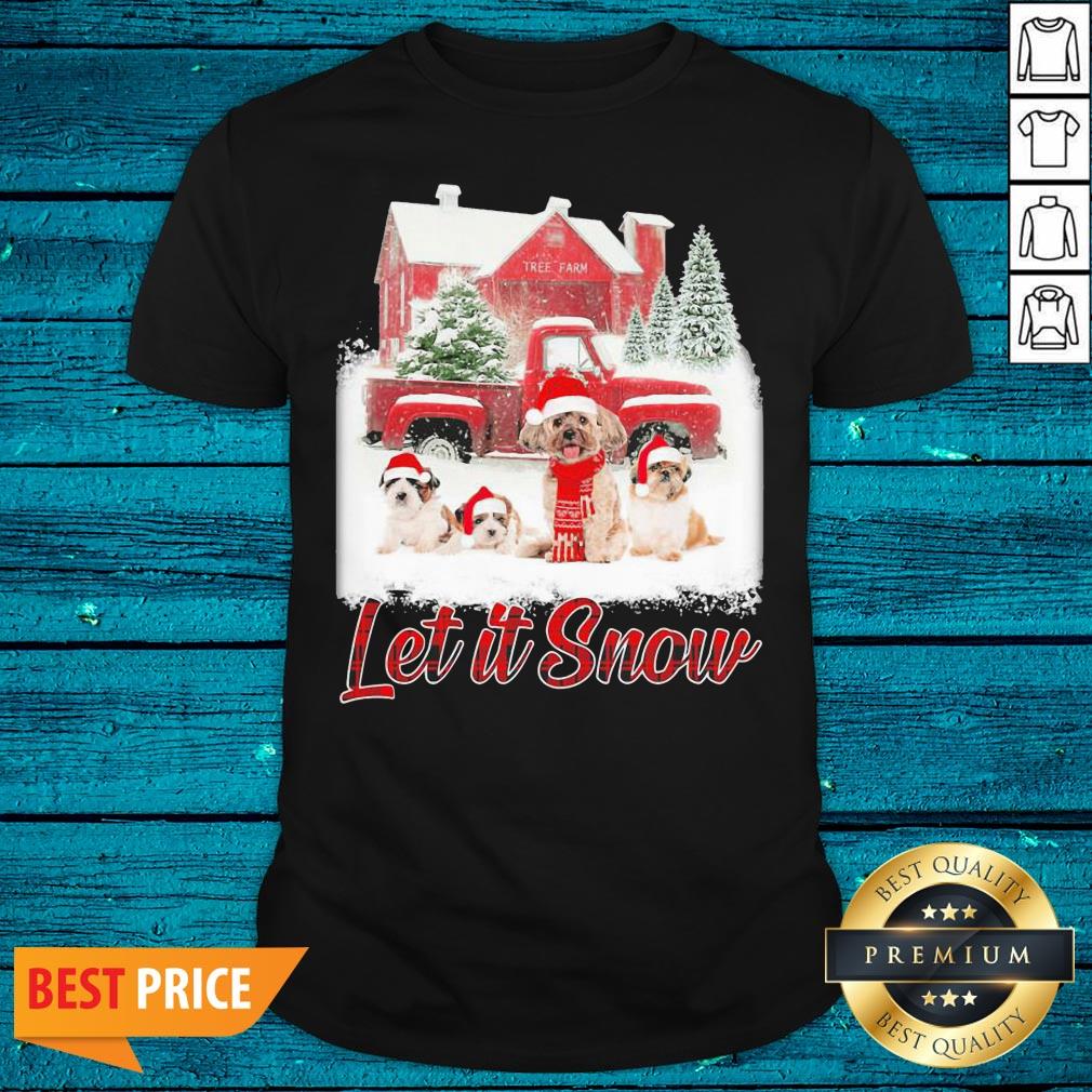 Beautiful Shih Tzu Let It Snow Christmas Shirt