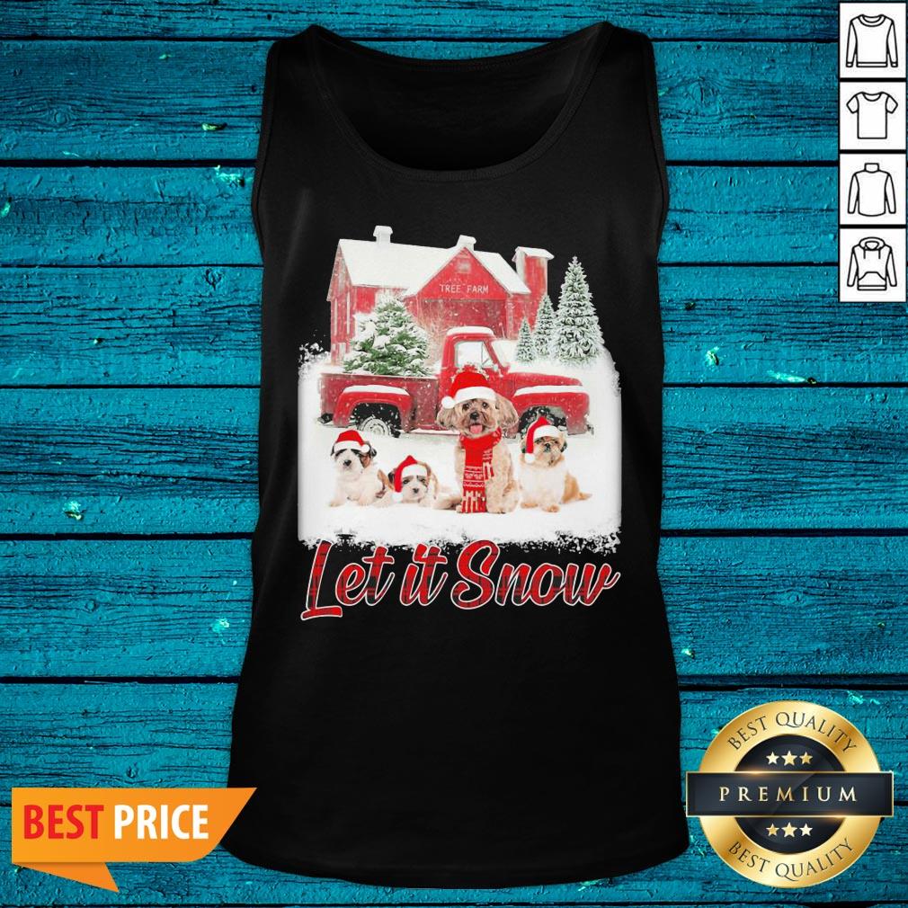 Beautiful Shih Tzu Let It Snow Christmas Shirt - Image 5