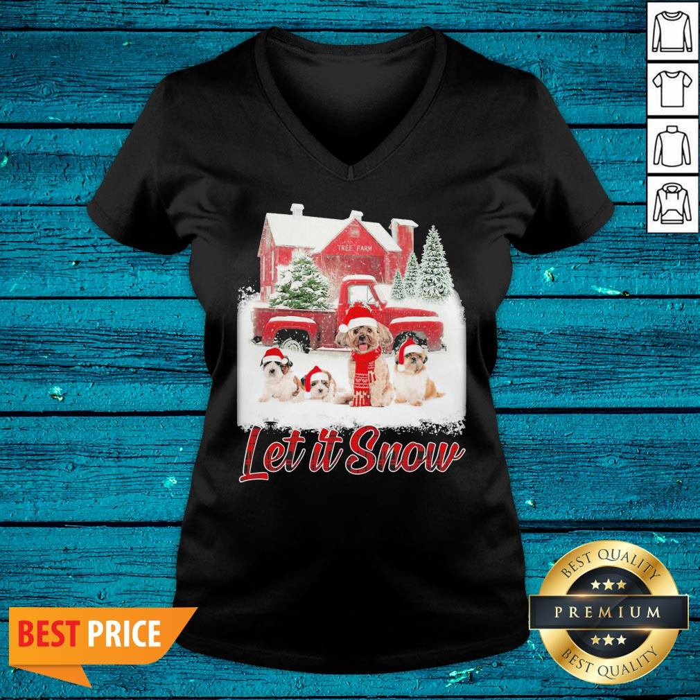 Beautiful Shih Tzu Let It Snow Christmas Shirt - Image 4