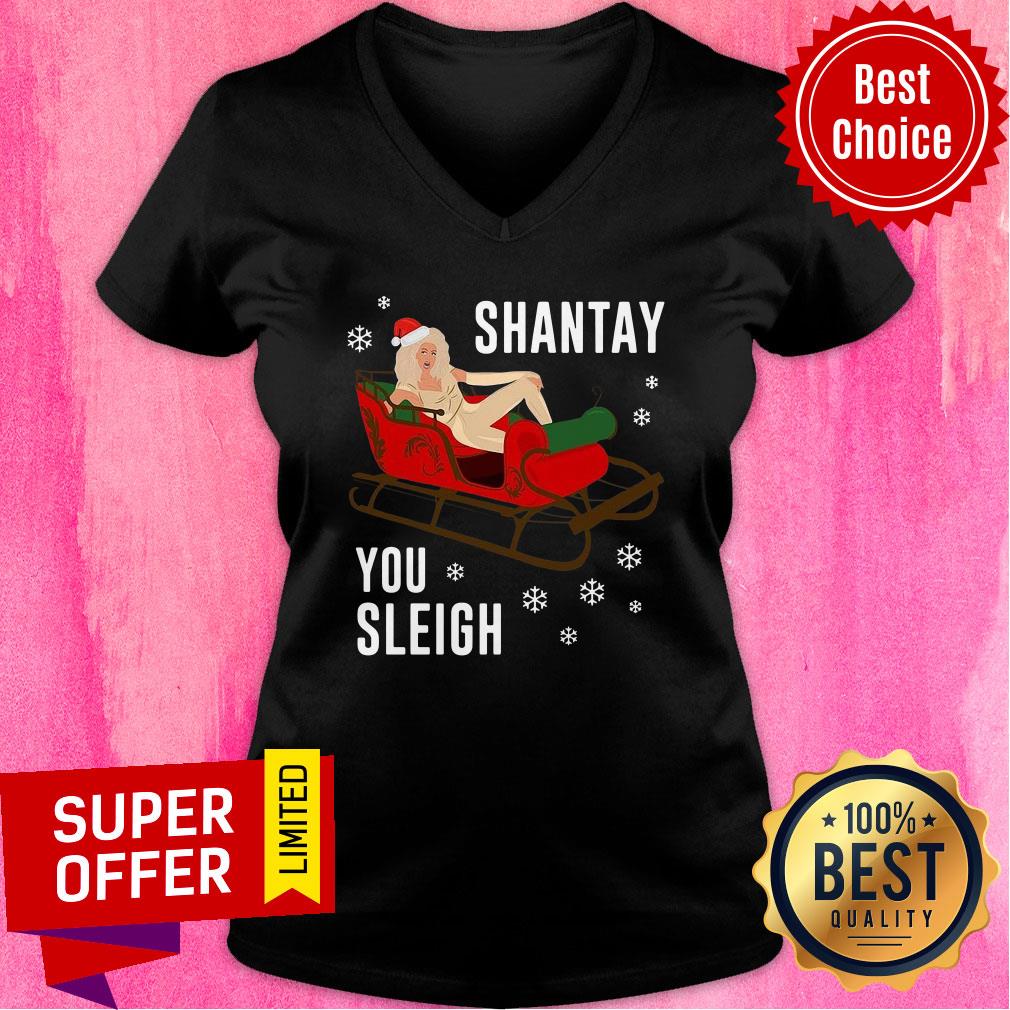 Nice Santa Shantay Royale Sleigh You Sleigh Christmas Shirt - Image 3