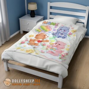 Alternative view of Officical Hot Cute Care Bears Friends Blanket Fleece Customized Blanket