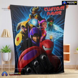 Official Cartoon Big Hero 6 Friends Blanket Fleece Customized Blanket