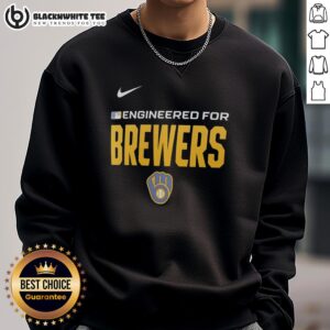 Alternative view of Top Engineered For Milwaukee Brewers MLB Logo T-Shirt