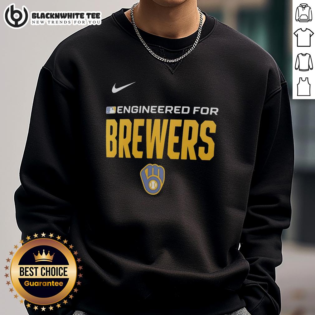 Top Engineered For Milwaukee Brewers MLB Logo T-Shirt - Image 2