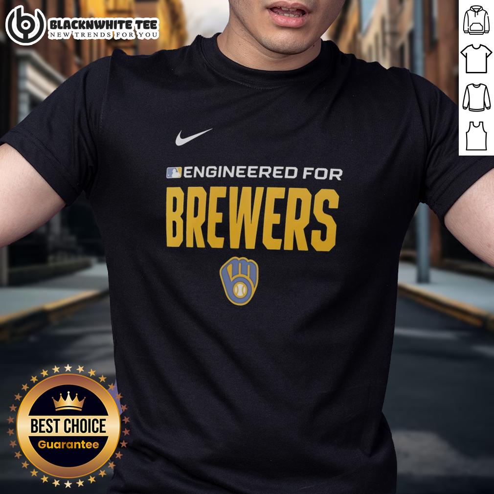 Top Engineered For Milwaukee Brewers MLB Logo T-Shirt