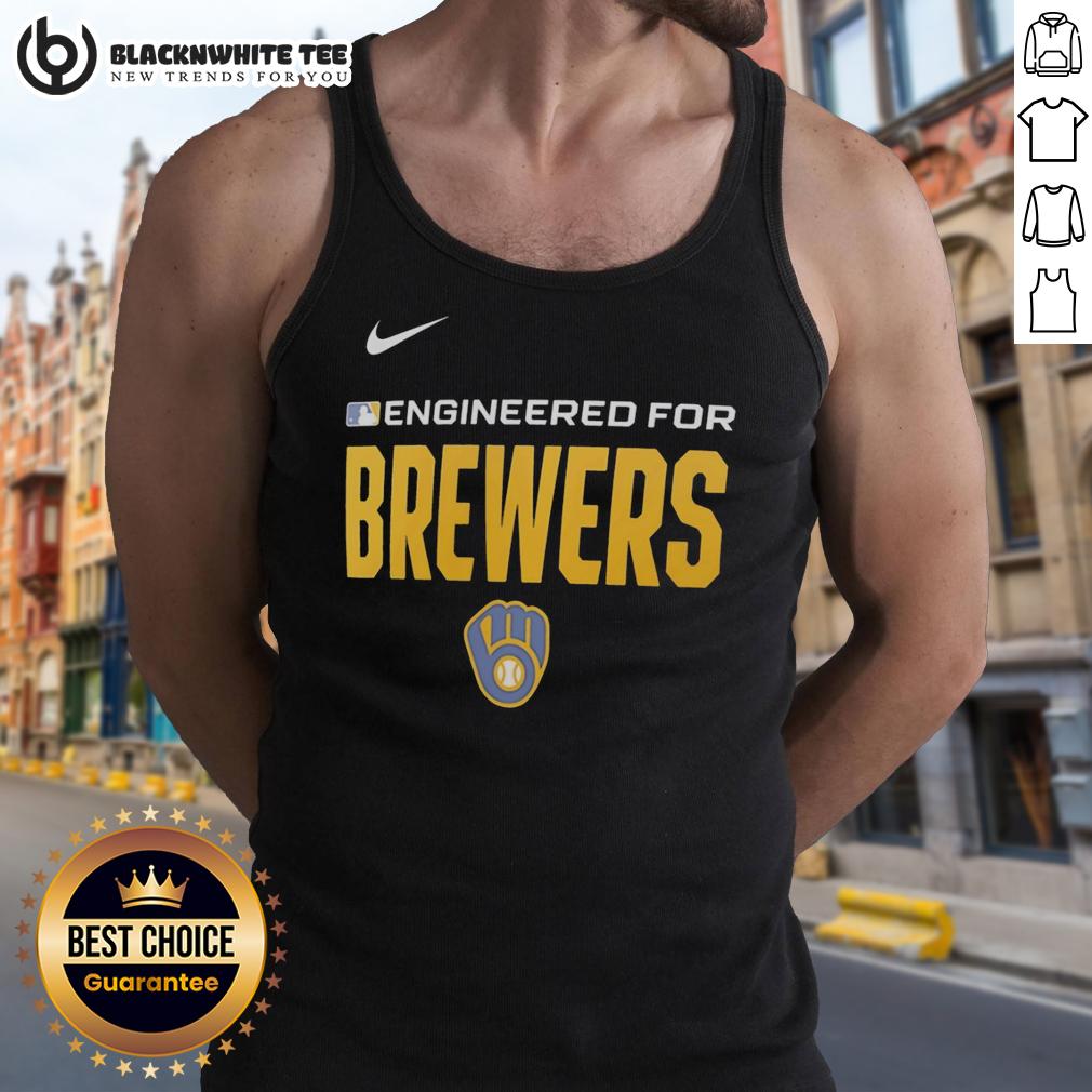 Top Engineered For Milwaukee Brewers MLB Logo T-Shirt - Image 3