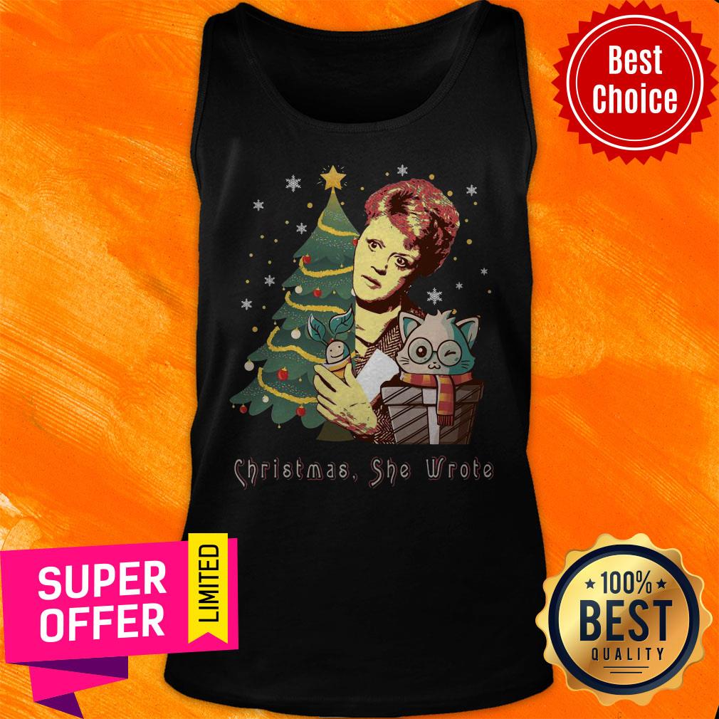 Official Angela Lansbury Christmas She Wrote Shirt - Image 4