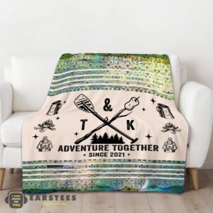 Alternative view of Good Camping Couple Adventure Together Since Blanket Fleece Customized Blanket