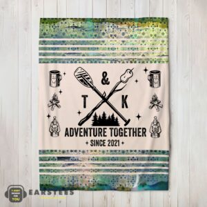 Good Camping Couple Adventure Together Since Blanket Fleece Customized Blanket