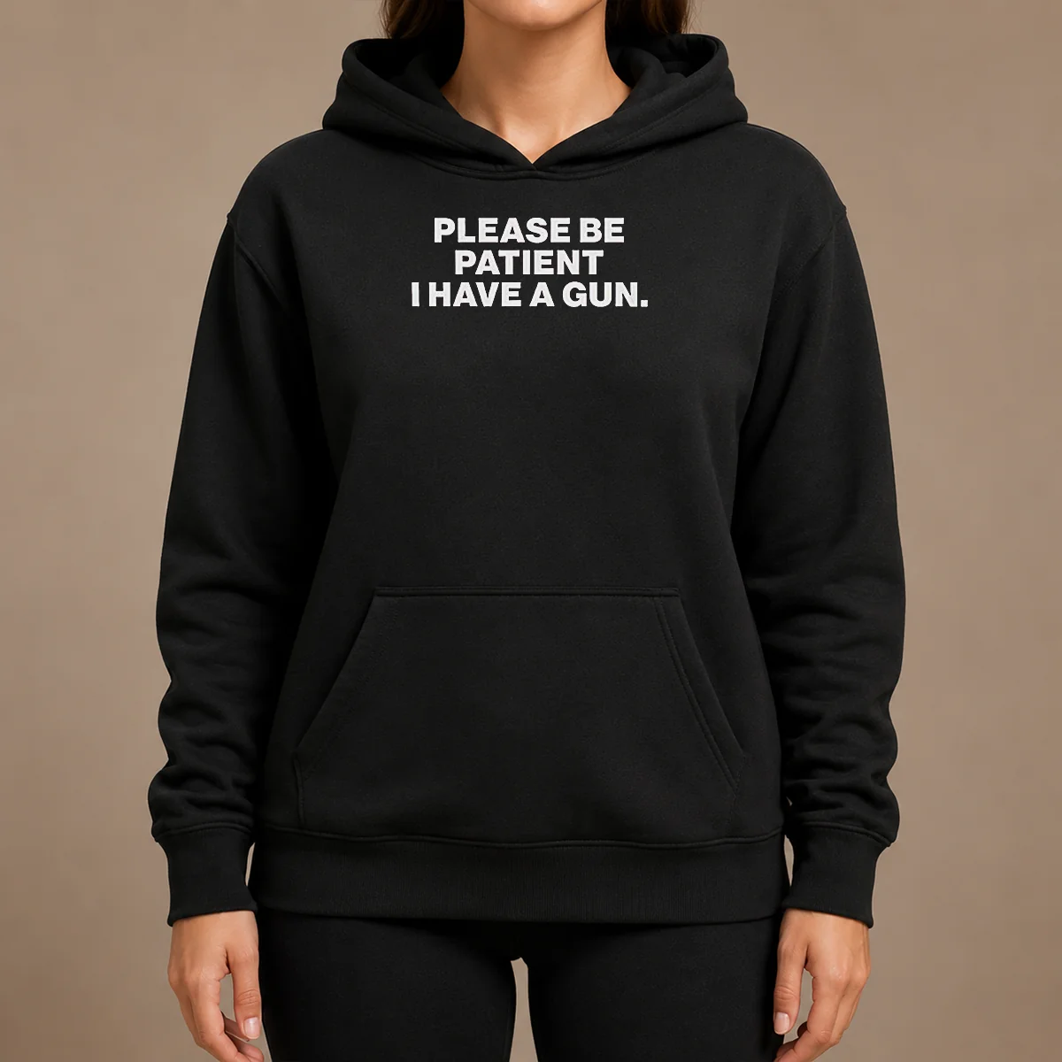 Funny Please Be Patient I Have A Gun Quote Shirt - Image 5