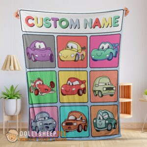 Perfect  Disney Cartoon Cars With All Friends Blanket Fleece Customized Blanket