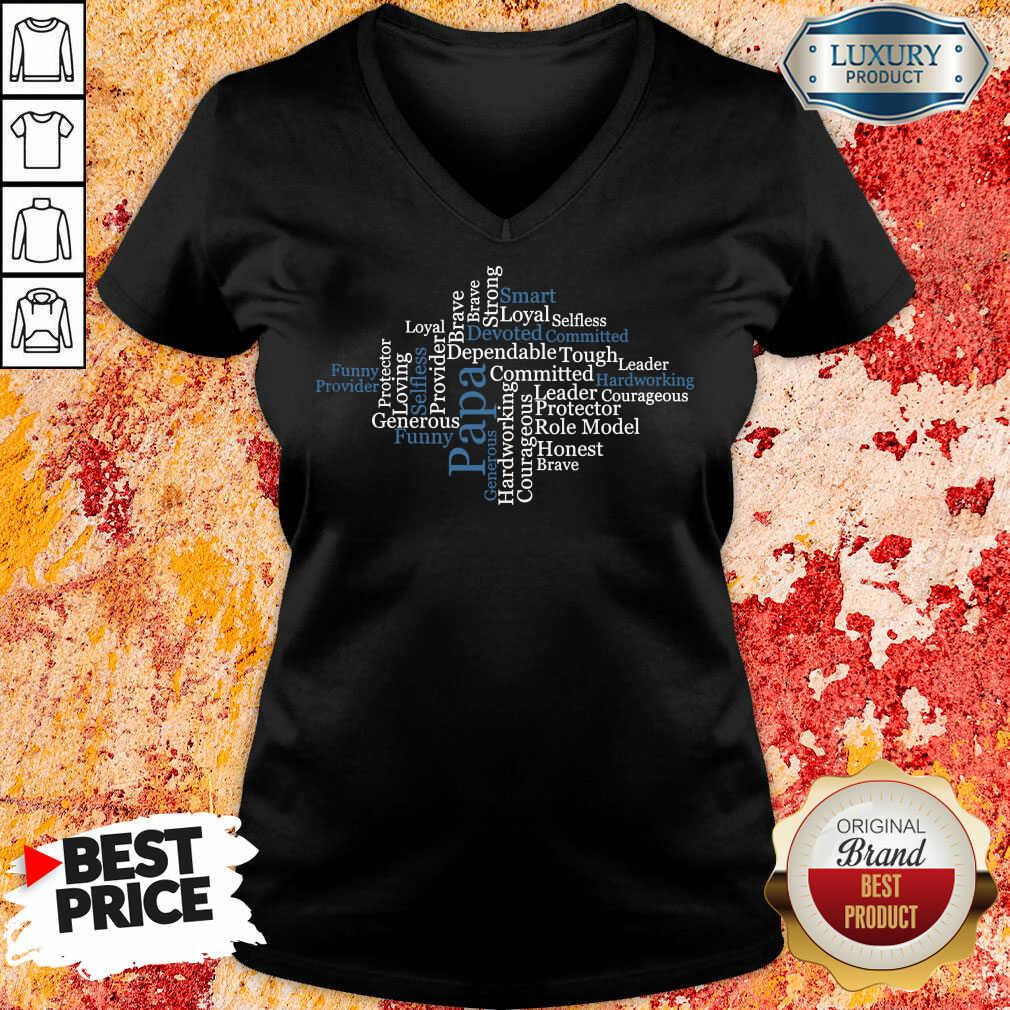 Papa Word Art Positive Sayings Best Shirt - Image 5